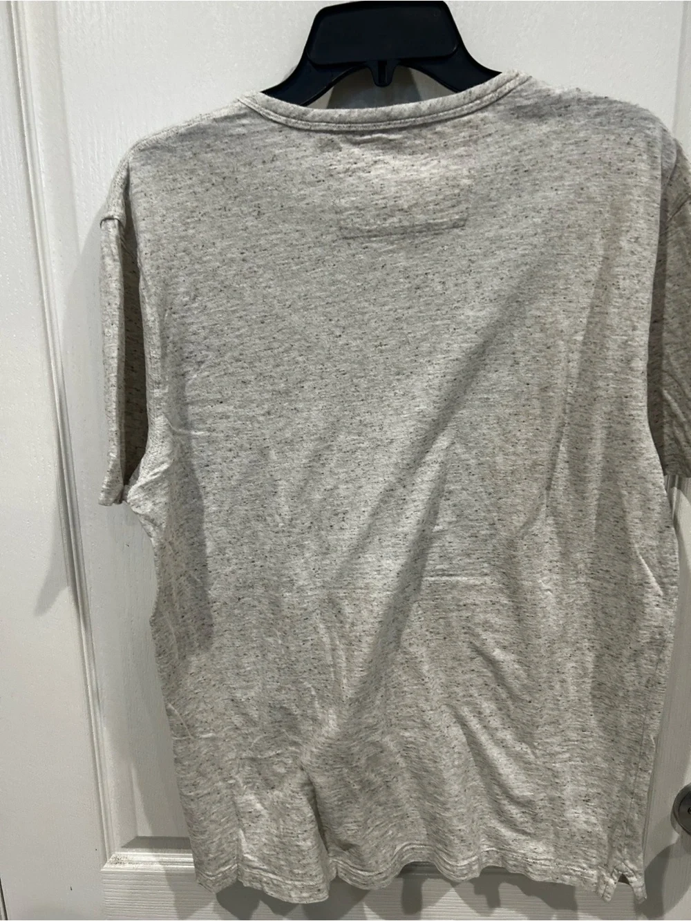 Banana Republic Men's Medium Heather Gray Henley Short Sleeve Shirt